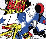 Roy Lichtenstein Blam bright painting